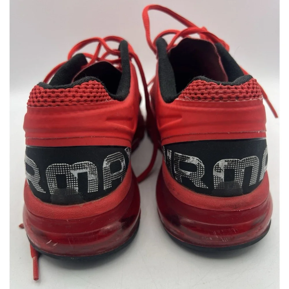Nike Air Max 2014 Running Shoes Mens US 8.5 Red Mesh Athletic Sneakers